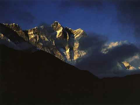 
Lhotse South face at sunset - Nepal: The Mountains Of Heaven book
